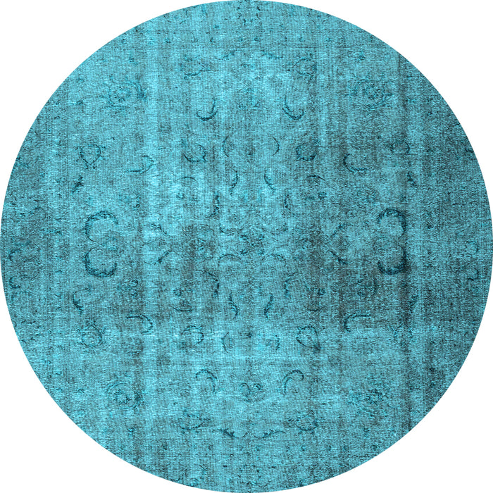 Round Persian Light Blue Traditional Rug, tr4268lblu