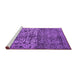 Sideview of Machine Washable Persian Purple Traditional Area Rugs, wshtr4269pur