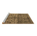 Sideview of Machine Washable Persian Brown Traditional Rug, wshtr4269brn