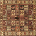 Square Machine Washable Persian Brown Traditional Rug, wshtr426brn