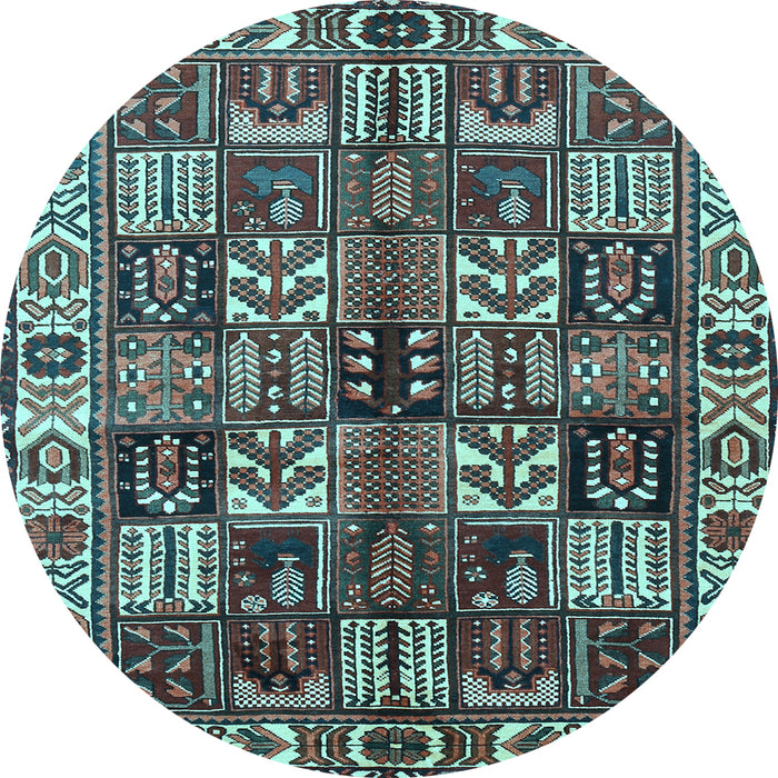 Round Persian Light Blue Traditional Rug, tr426lblu