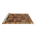 Sideview of Machine Washable Persian Brown Traditional Rug, wshtr426brn