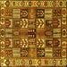 Square Persian Yellow Traditional Rug, tr426yw