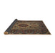 Sideview of Traditional Dark Almond Brown Persian Rug, tr427