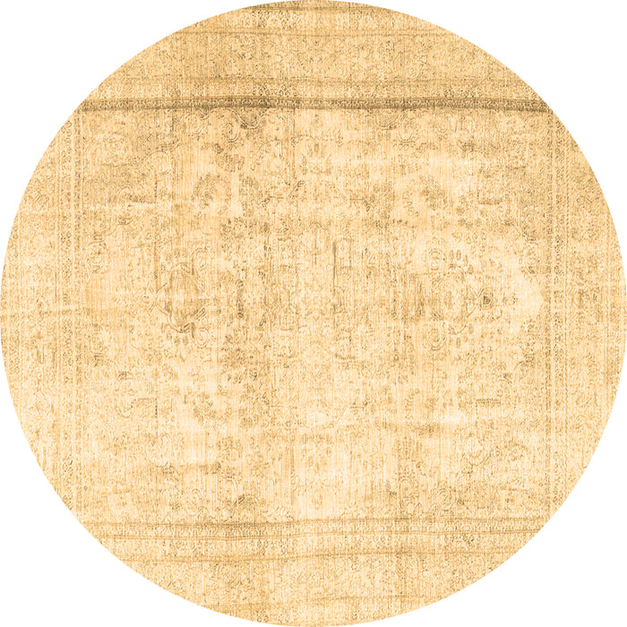 Round Persian Brown Traditional Rug, tr4270brn