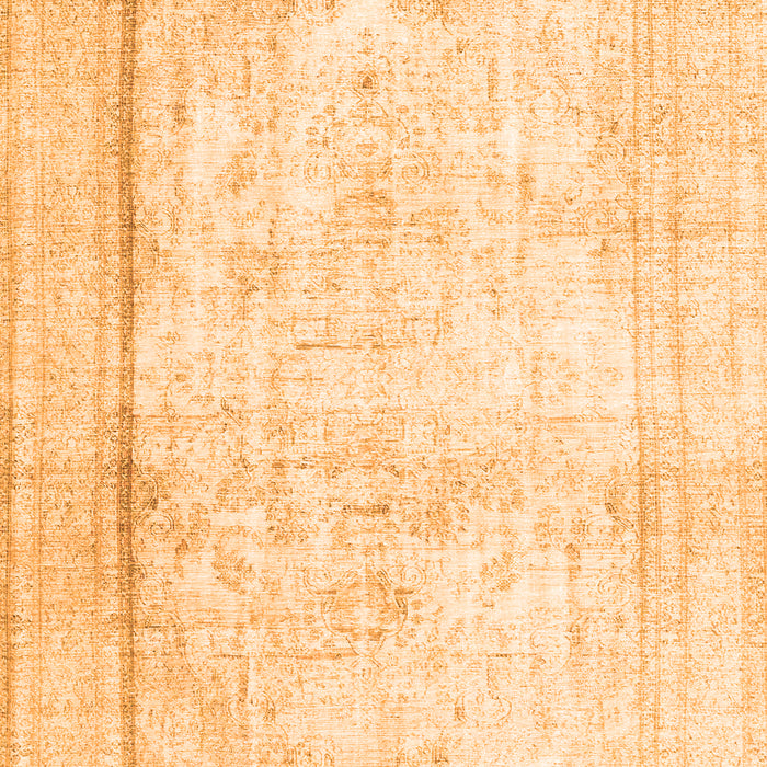 Serging Thickness of Machine Washable Persian Orange Traditional Area Rugs, wshtr4270org