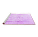 Sideview of Machine Washable Persian Purple Traditional Area Rugs, wshtr4270pur