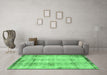 Machine Washable Persian Emerald Green Traditional Area Rugs in a Living Room,, wshtr4271emgrn
