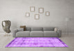 Machine Washable Persian Purple Traditional Area Rugs in a Living Room, wshtr4271pur