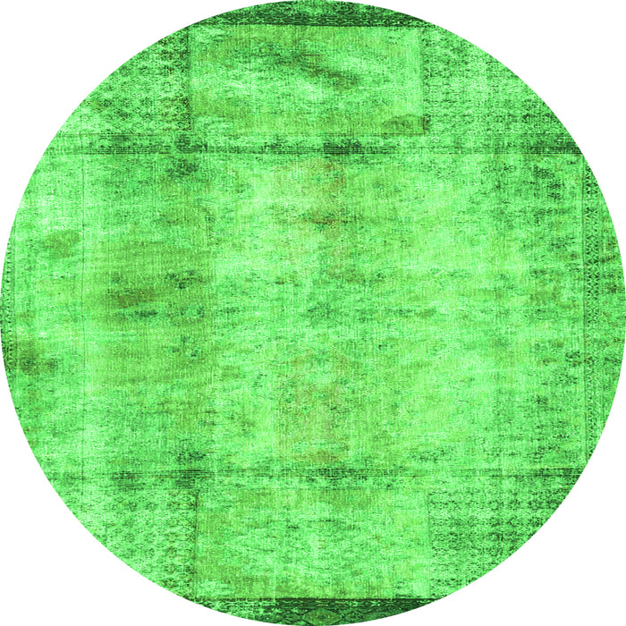 Square Persian Green Traditional Rug, tr4271grn