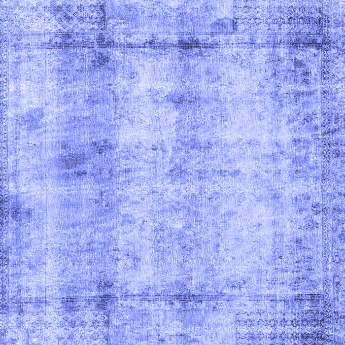 Machine Washable Persian Blue Traditional Rug, wshtr4271blu