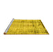Sideview of Machine Washable Persian Yellow Traditional Rug, wshtr4271yw
