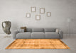 Machine Washable Persian Orange Traditional Area Rugs in a Living Room, wshtr4271org