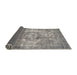 Sideview of Traditional Dark Gray Persian Rug, tr4272