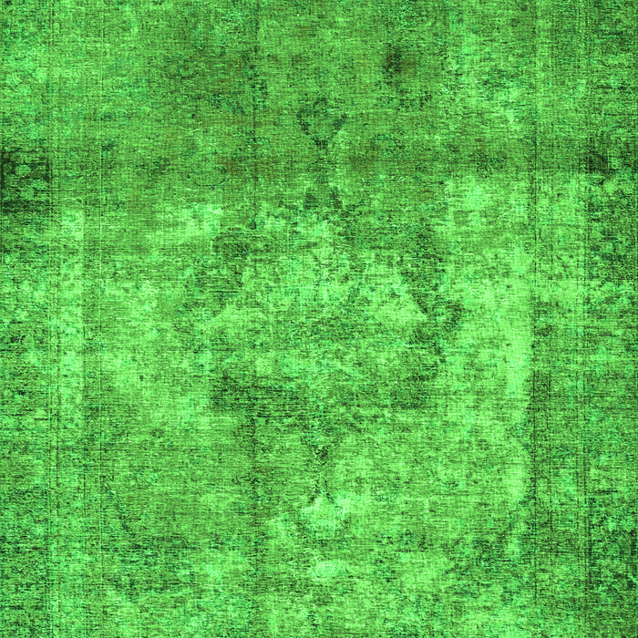 Serging Thickness of Machine Washable Persian Green Traditional Area Rugs, wshtr4272grn