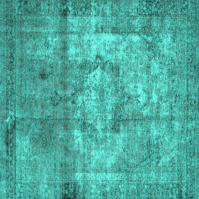 Square Persian Turquoise Traditional Rug, tr4272turq