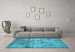 Machine Washable Persian Light Blue Traditional Rug in a Living Room, wshtr4272lblu