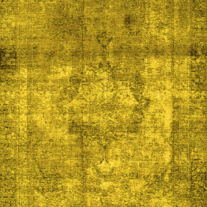 Machine Washable Persian Yellow Traditional Rug, wshtr4272yw