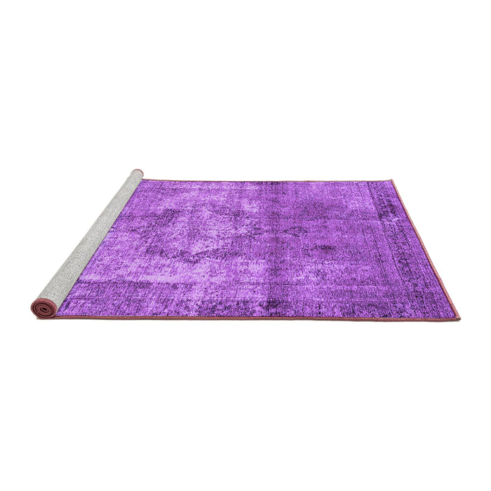 Sideview of Machine Washable Persian Purple Traditional Area Rugs, wshtr4272pur
