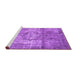 Sideview of Machine Washable Persian Purple Traditional Area Rugs, wshtr4272pur