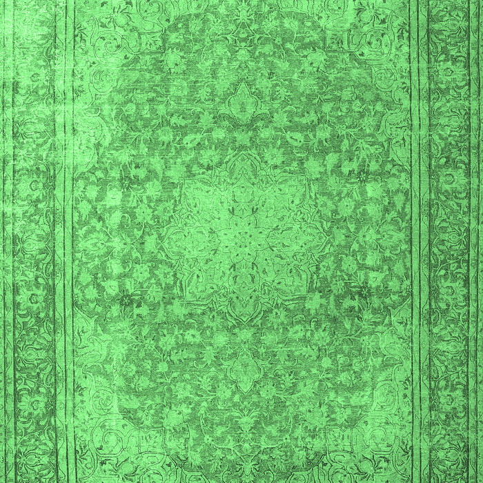 Machine Washable Persian Emerald Green Traditional Area Rugs, wshtr4273emgrn