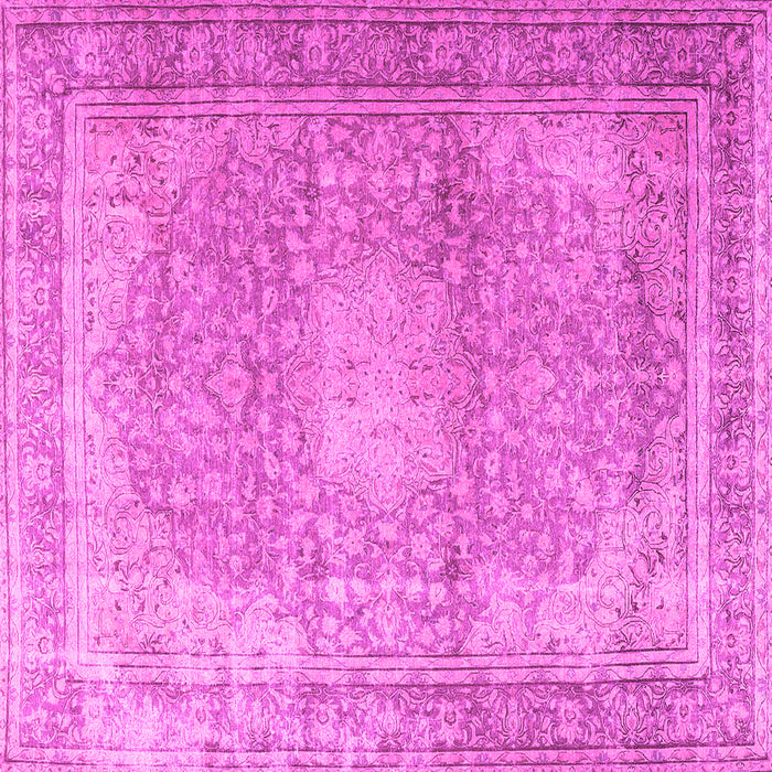 Square Machine Washable Persian Pink Traditional Rug, wshtr4273pnk