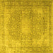 Square Persian Yellow Traditional Rug, tr4273yw
