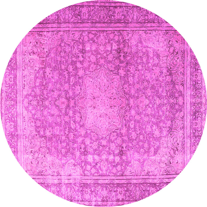 Round Persian Pink Traditional Rug, tr4273pnk
