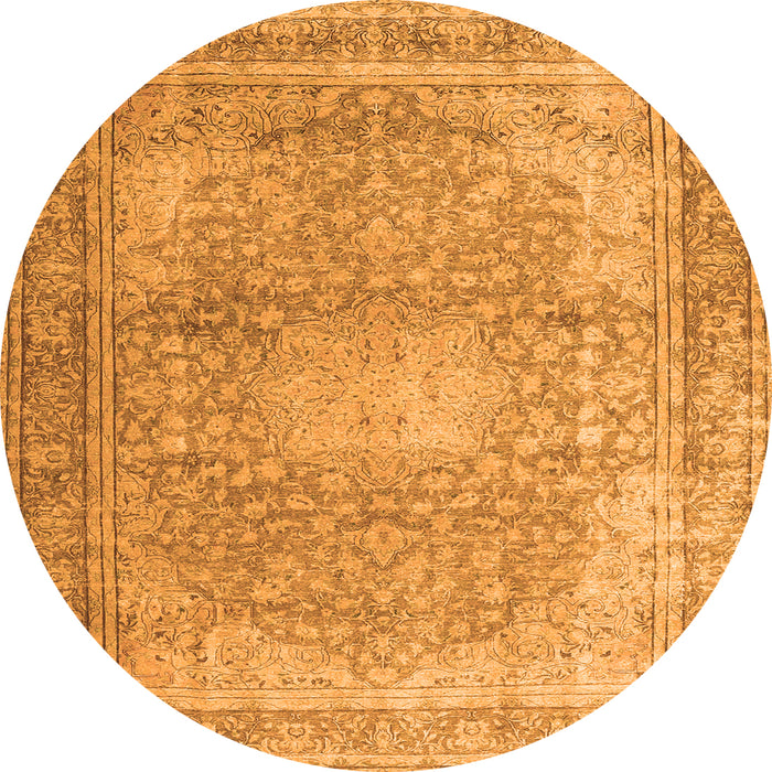 Square Persian Orange Traditional Rug, tr4273org