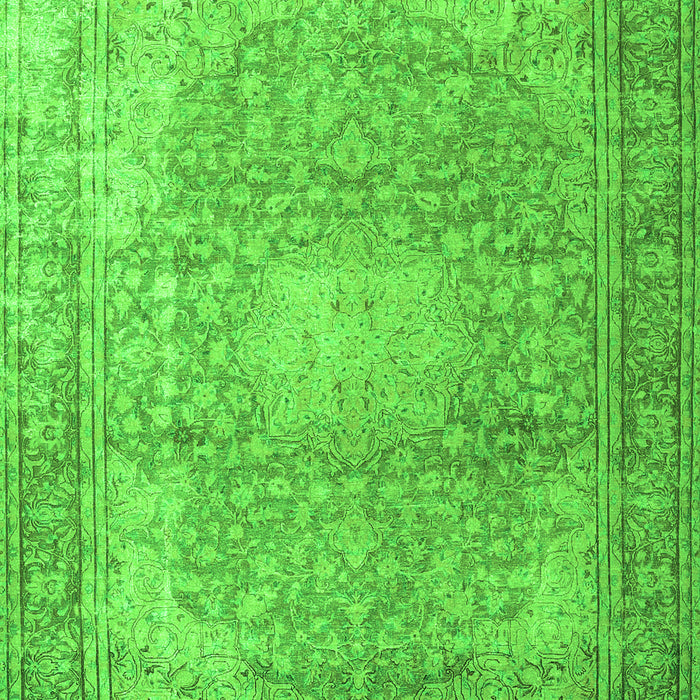 Serging Thickness of Machine Washable Persian Green Traditional Area Rugs, wshtr4273grn