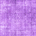 Square Machine Washable Persian Purple Traditional Area Rugs, wshtr4274pur