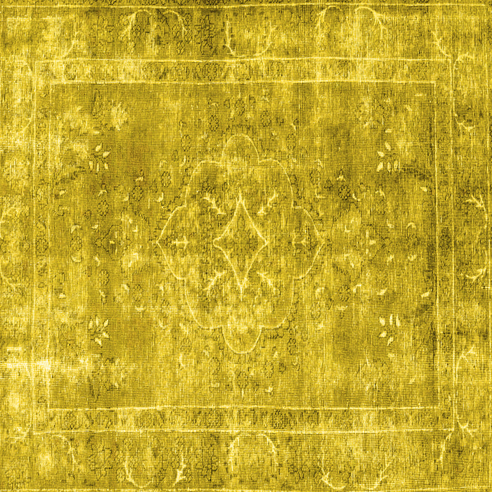 Square Persian Yellow Traditional Rug, tr4274yw