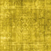 Square Persian Yellow Traditional Rug, tr4274yw