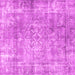 Square Machine Washable Persian Pink Traditional Rug, wshtr4274pnk