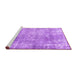 Sideview of Machine Washable Persian Purple Traditional Area Rugs, wshtr4274pur