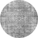 Square Persian Gray Traditional Rug, tr4274gry