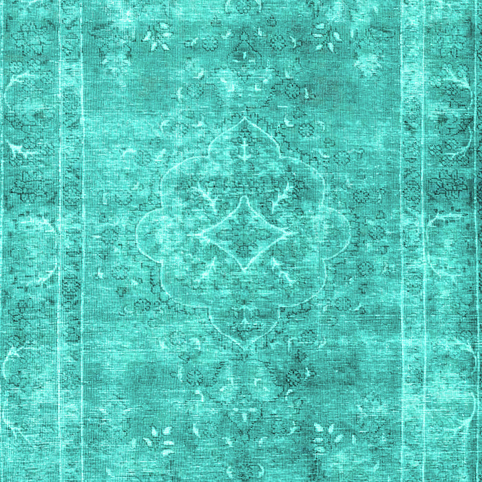 Machine Washable Persian Turquoise Traditional Area Rugs, wshtr4274turq