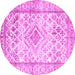 Round Persian Pink Traditional Rug, tr4275pnk