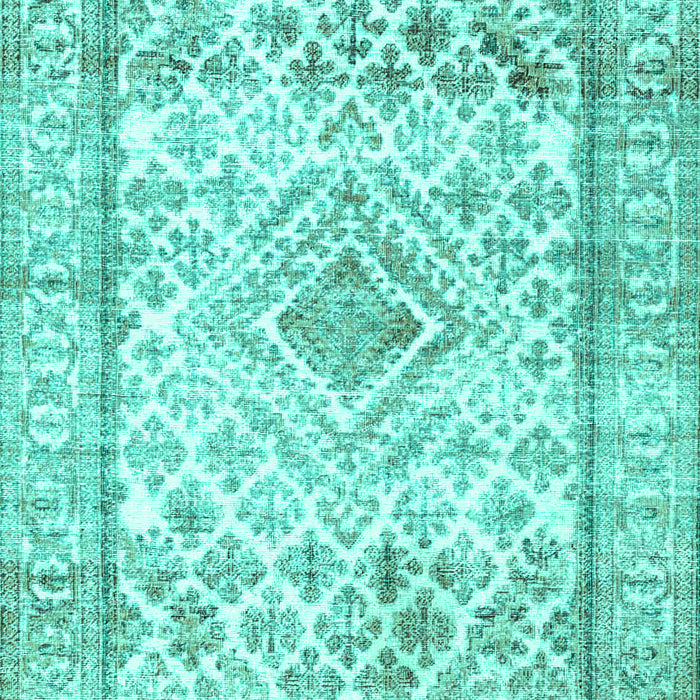 Machine Washable Persian Turquoise Traditional Area Rugs, wshtr4275turq