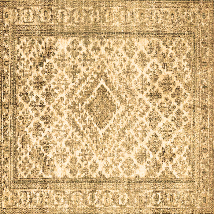 Square Machine Washable Persian Brown Traditional Rug, wshtr4275brn