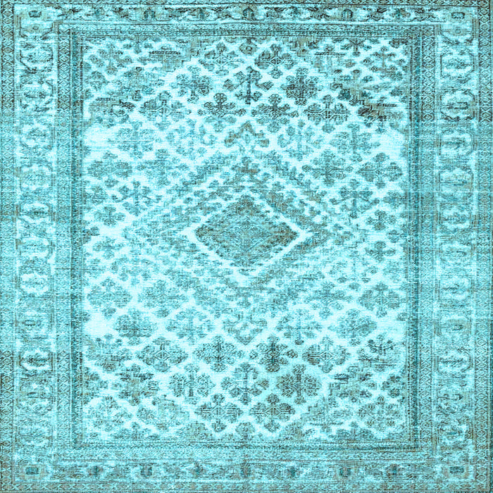 Square Persian Light Blue Traditional Rug, tr4275lblu