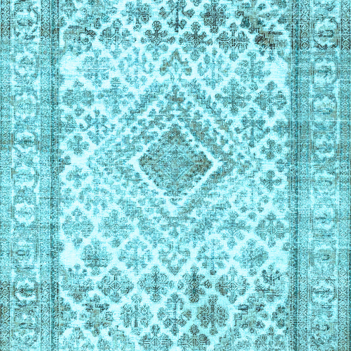 Machine Washable Persian Light Blue Traditional Rug, wshtr4275lblu