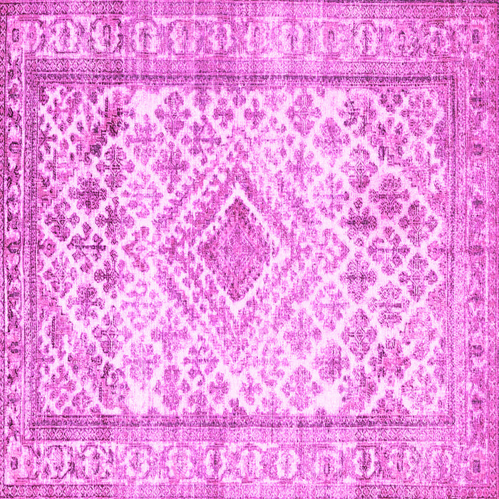 Square Persian Pink Traditional Rug, tr4275pnk