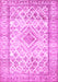 Machine Washable Persian Pink Traditional Rug, wshtr4275pnk