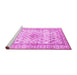 Sideview of Machine Washable Persian Pink Traditional Rug, wshtr4275pnk