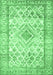 Machine Washable Persian Emerald Green Traditional Area Rugs, wshtr4275emgrn