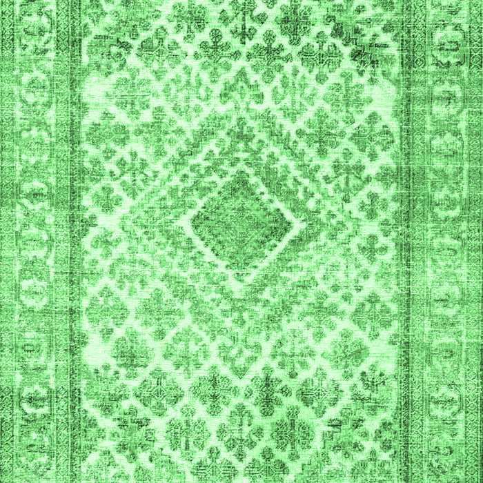 Machine Washable Persian Emerald Green Traditional Area Rugs, wshtr4275emgrn