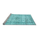 Sideview of Machine Washable Persian Light Blue Traditional Rug, wshtr4275lblu