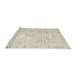 Sideview of Machine Washable Traditional Tan Brown Rug, wshtr4276