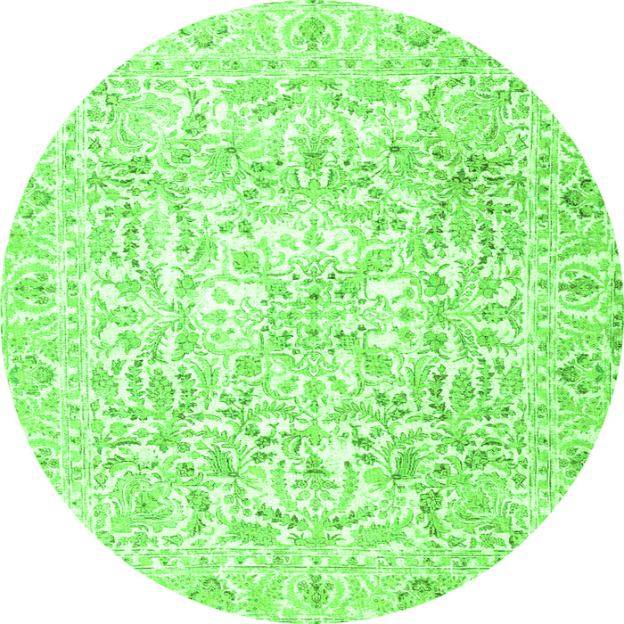 Machine Washable Persian Green Traditional Area Rugs, wshtr4276grn